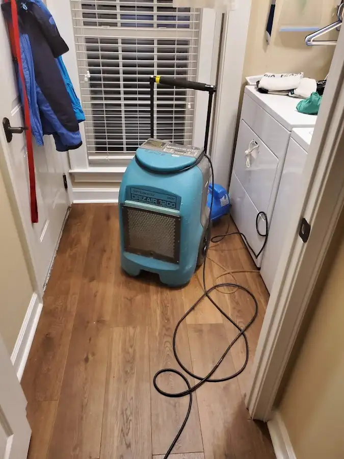 Commercial dehumidifier deployed for Flood Damage Cleanup in Darien