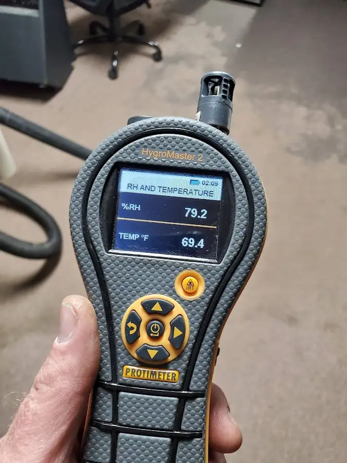 Moisture meter humidity assessment for Fire & Smoke Damage Restoration in Darien